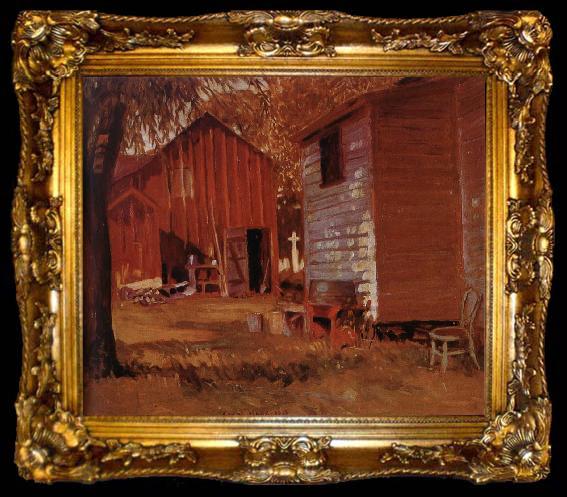 framed  Grant Wood The Usual Place, ta009-2